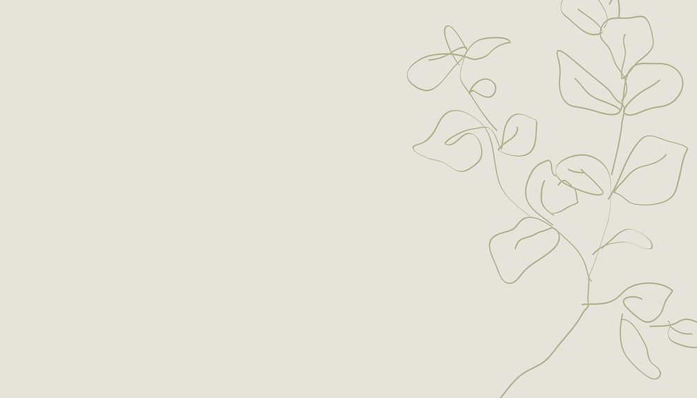 Beige botanical aesthetic border background