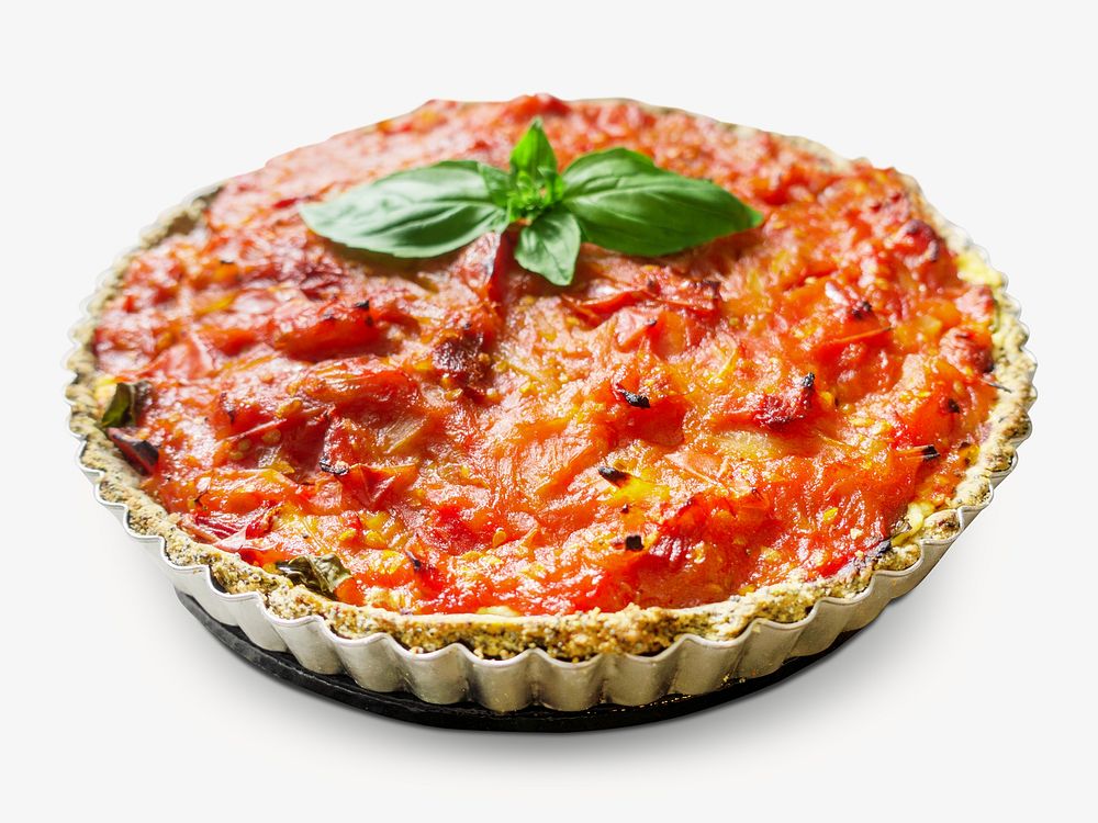 Italian tomatoes lasagna isolated object