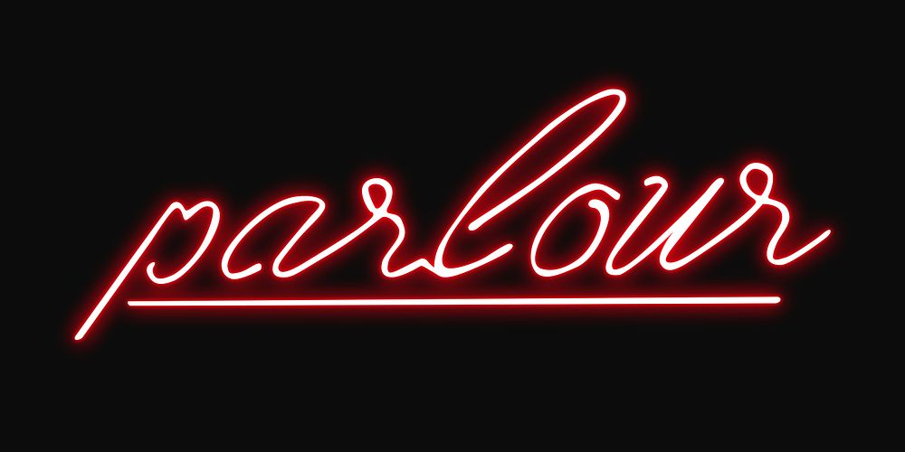 Neon sign image on white