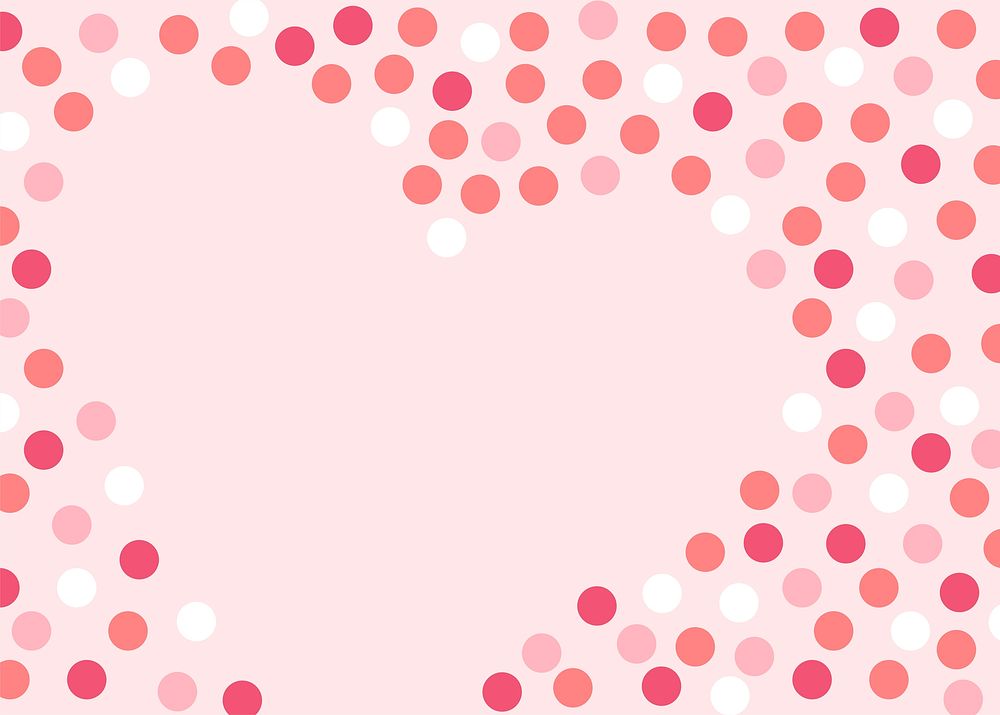 Pink Valentine's Day background, heart shape design