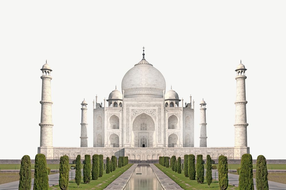 Taj Mahal, India travel border psd
