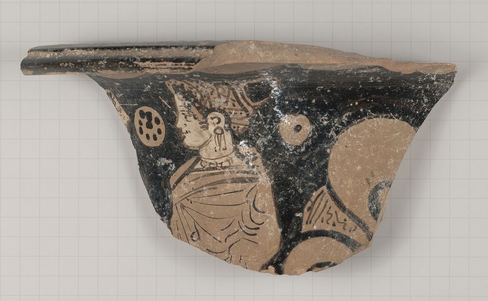 Terracotta fragment of a bell-krater (deep bowl)