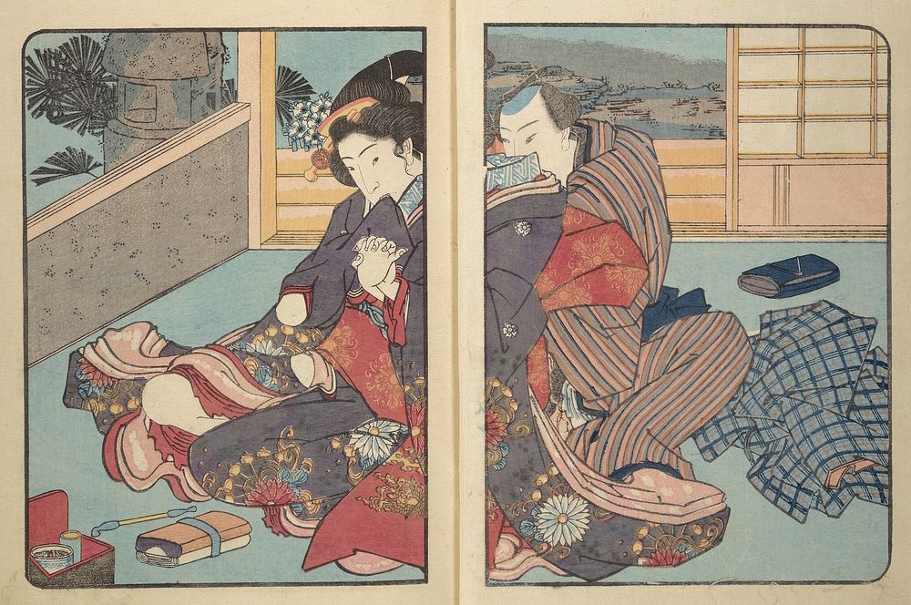 Volume 3 of Unknown Erotic Set by Utagawa Kuniyoshi
