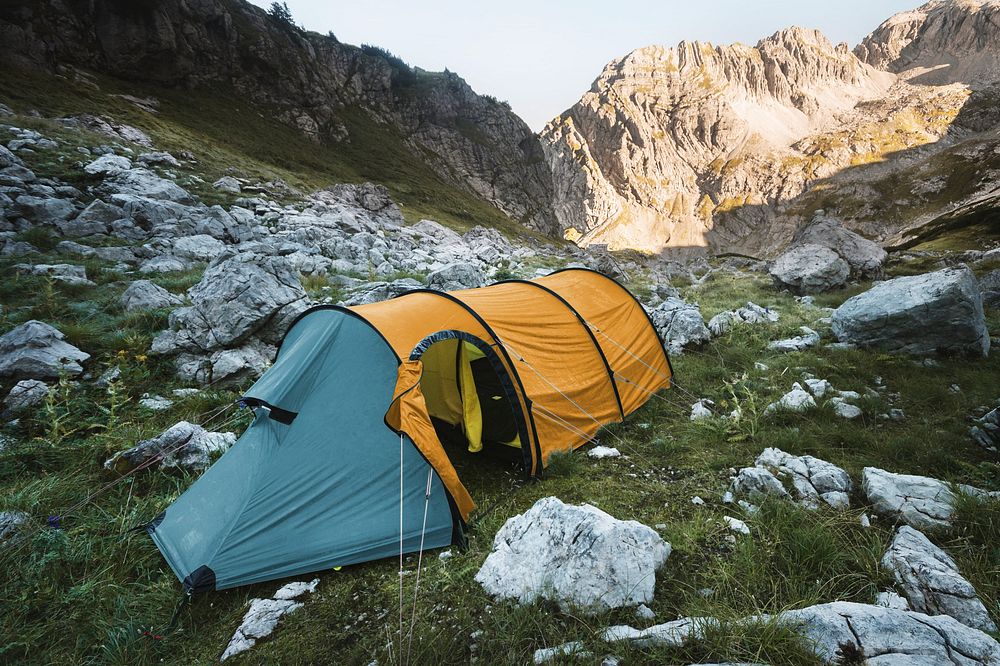 Camping tent mockup psd
