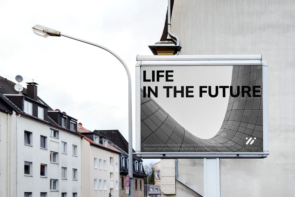 Billboard sign mockup, advertisement psd