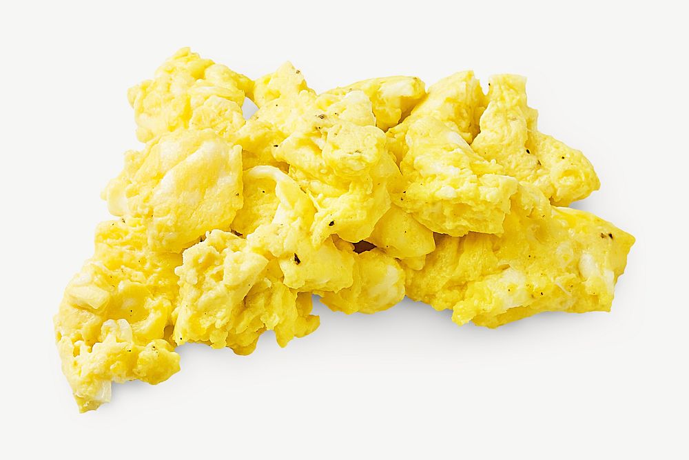 Scrambled eggs isolated element psd