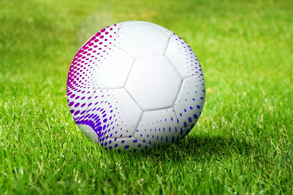 White soccer ball on field