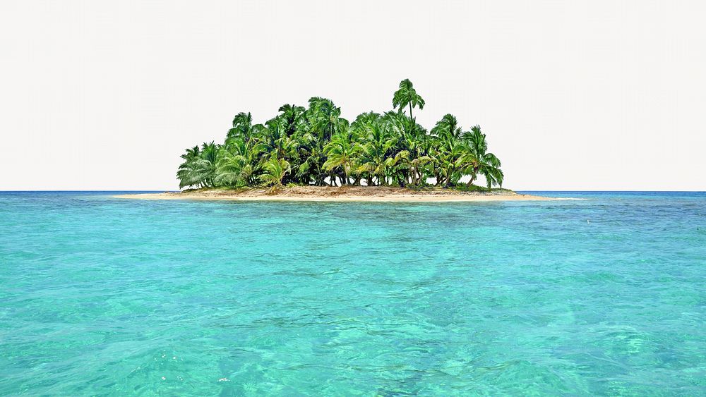 Island isolated image on white