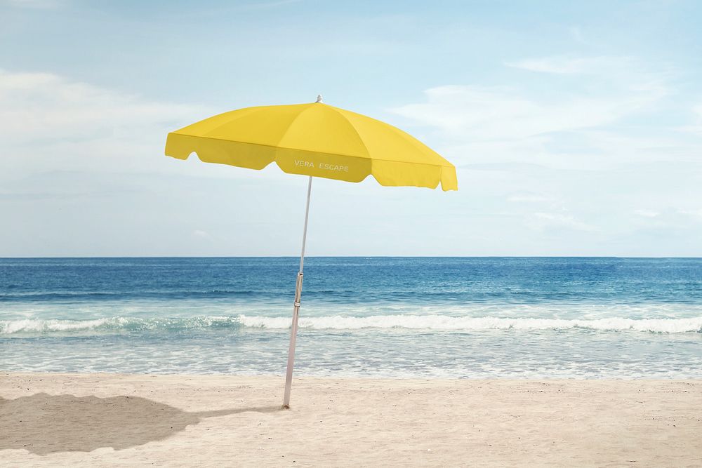 Beach umbrella mockup psd