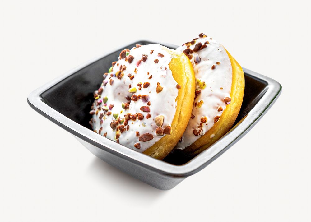 Glazed donut isolated image on white
