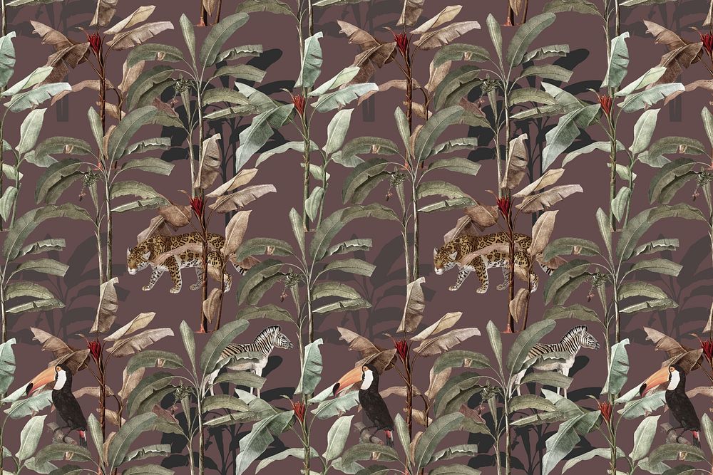 Toucan birds, plant background