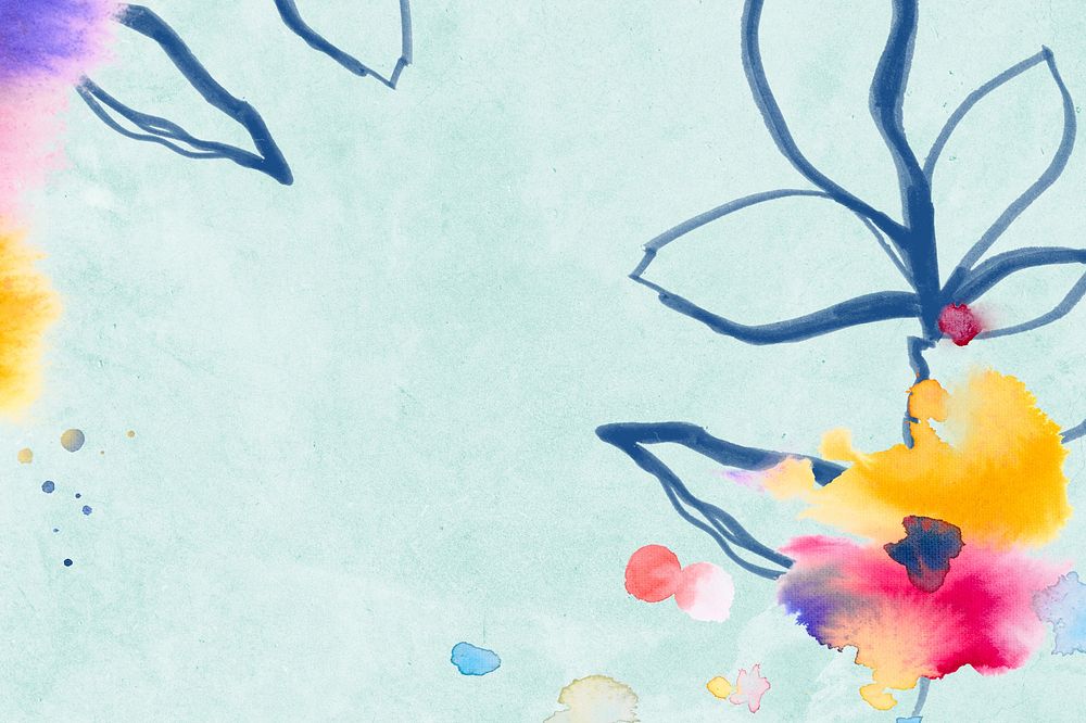 Flower watercolor illustration background