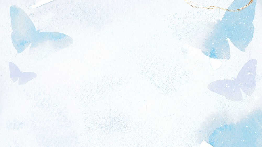 Pastel blue butterfly desktop wallpaper | Free Photo - rawpixel