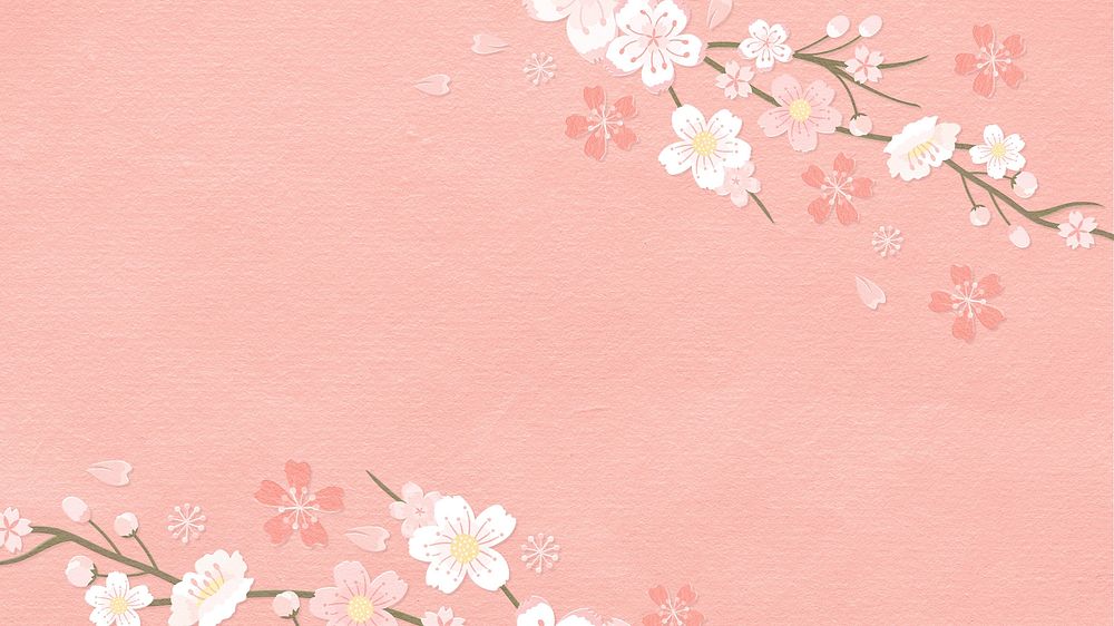 Pink flower desktop wallpaper, texture background