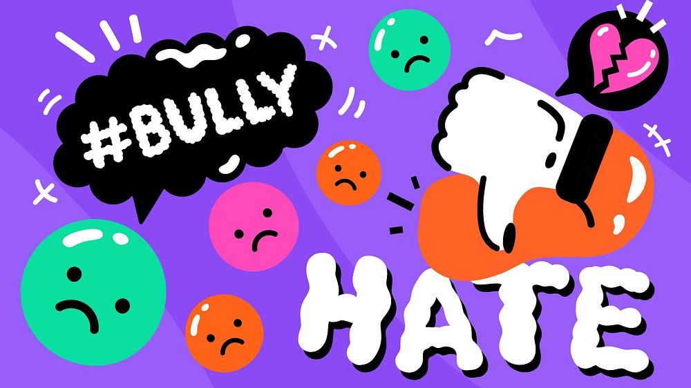Bullying illustration HD wallpaper, funky design