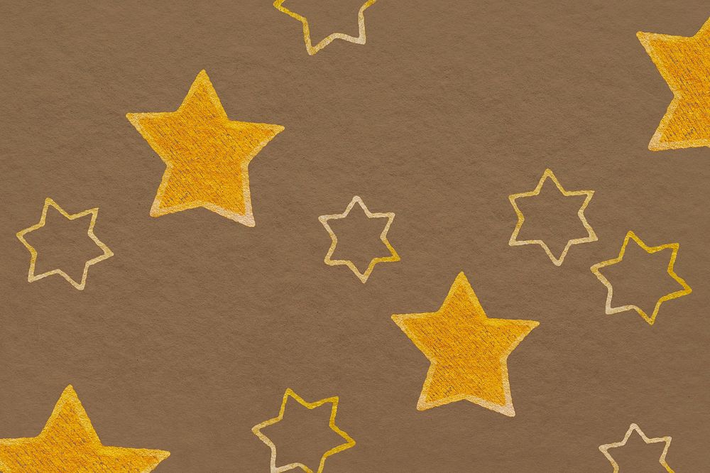 Gold star beige background