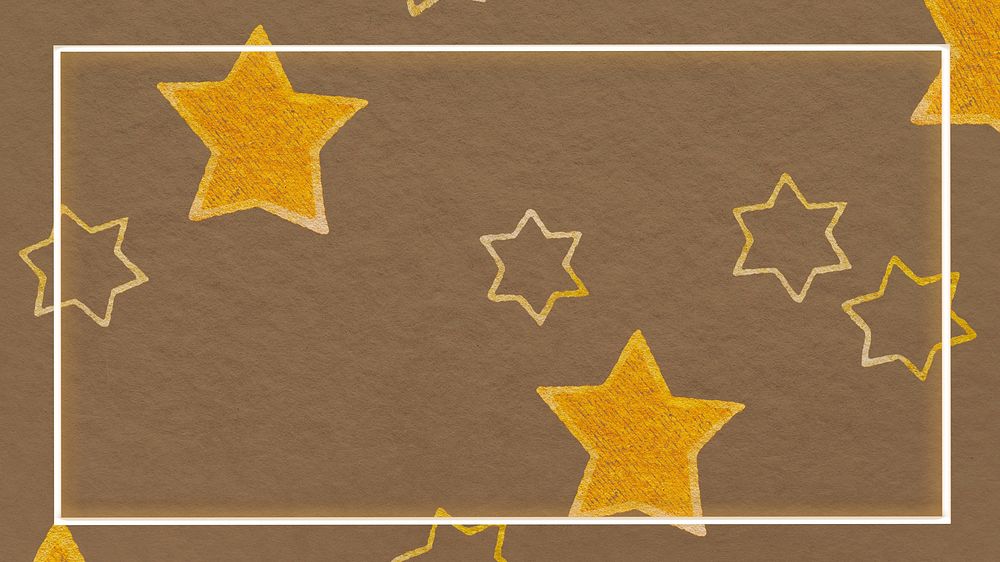 Gold star frame desktop wallpaper