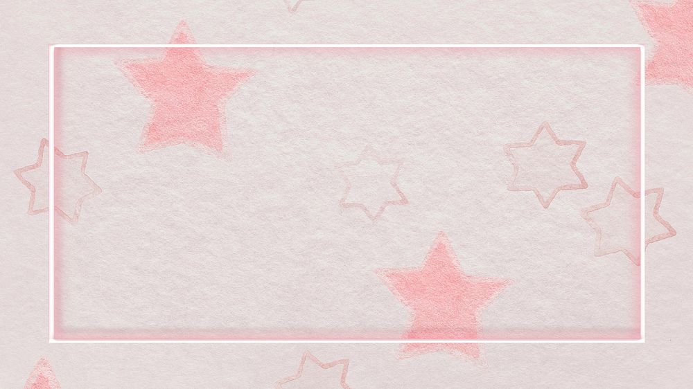 Pink star frame desktop wallpaper