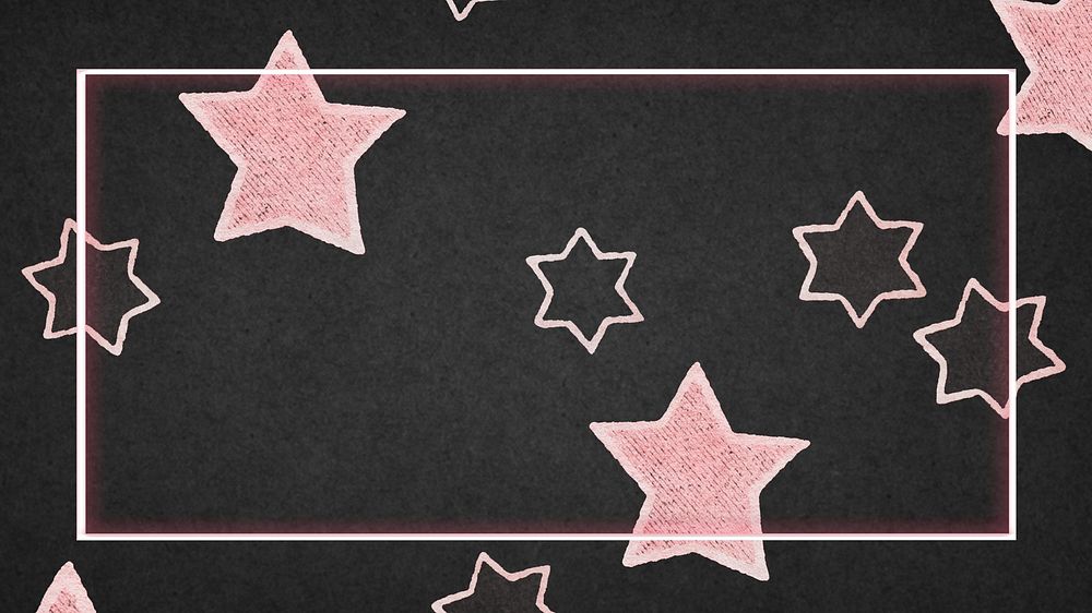Pink star frame desktop wallpaper