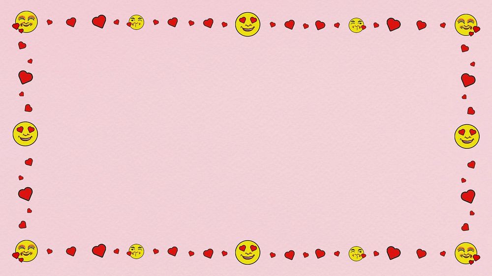 Love emoticon frame desktop wallpaper