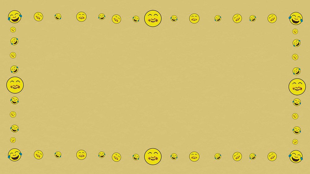 Happy emoticon frame desktop wallpaper