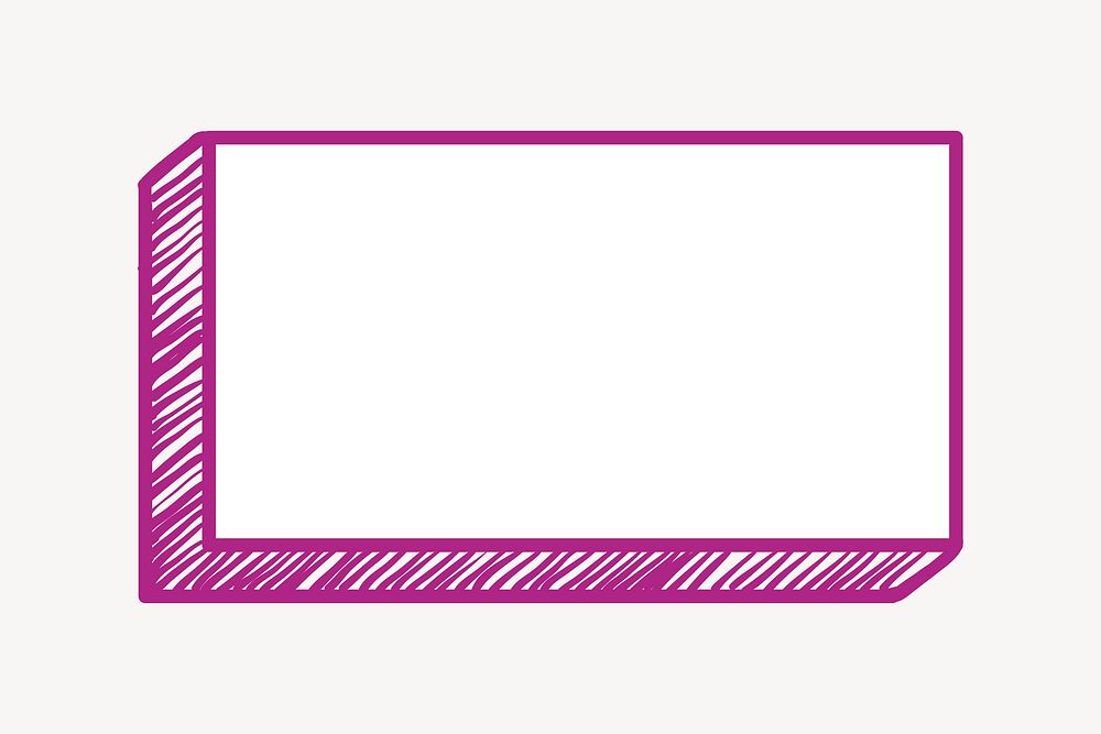 Cute purple box, rectangular shape vector