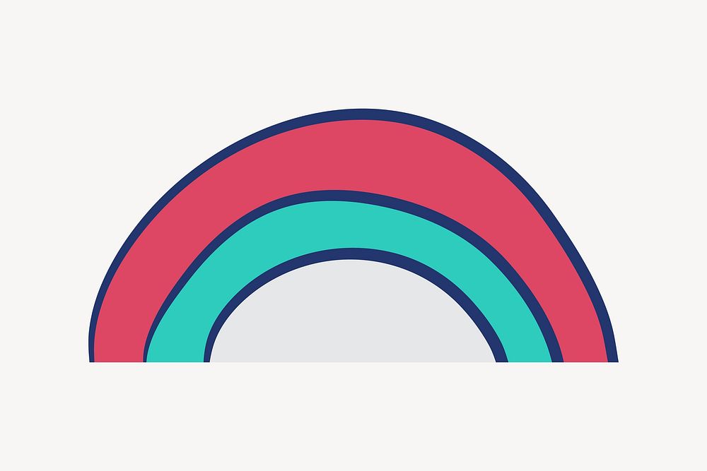 Colorful semicircle, creativity element vector