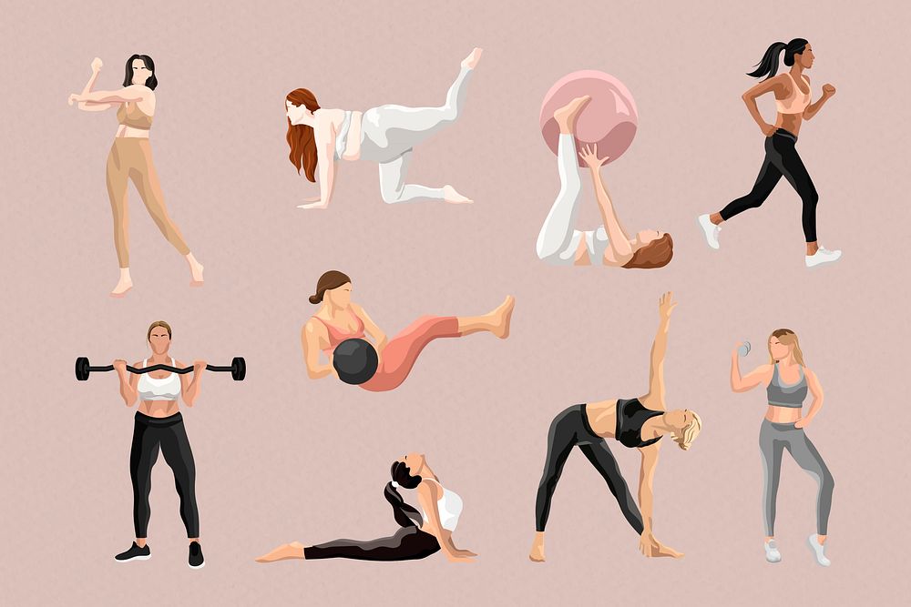 Women workout psd collection