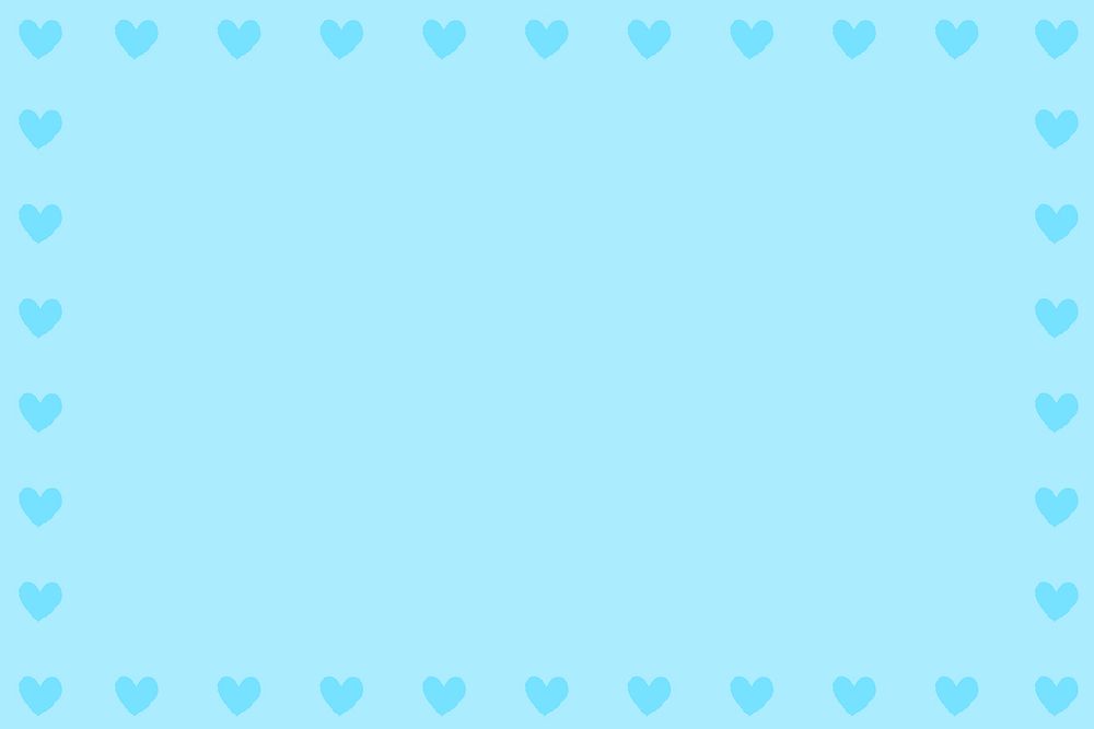 Blue heart love background illustration
