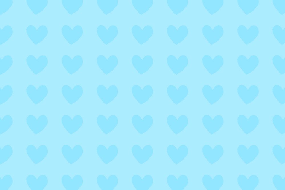 Cute blue heart background illustration