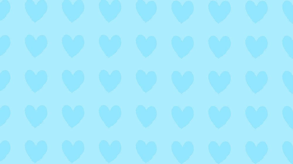 Blue heart desktop wallpaper, love illustration