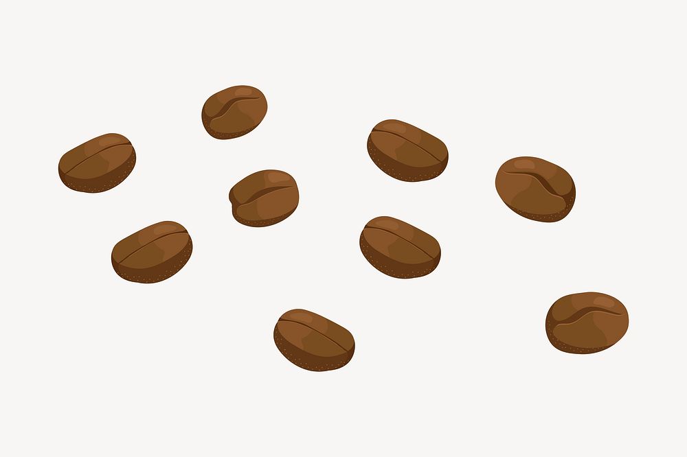 Coffee beans cafe illustration collage element vector