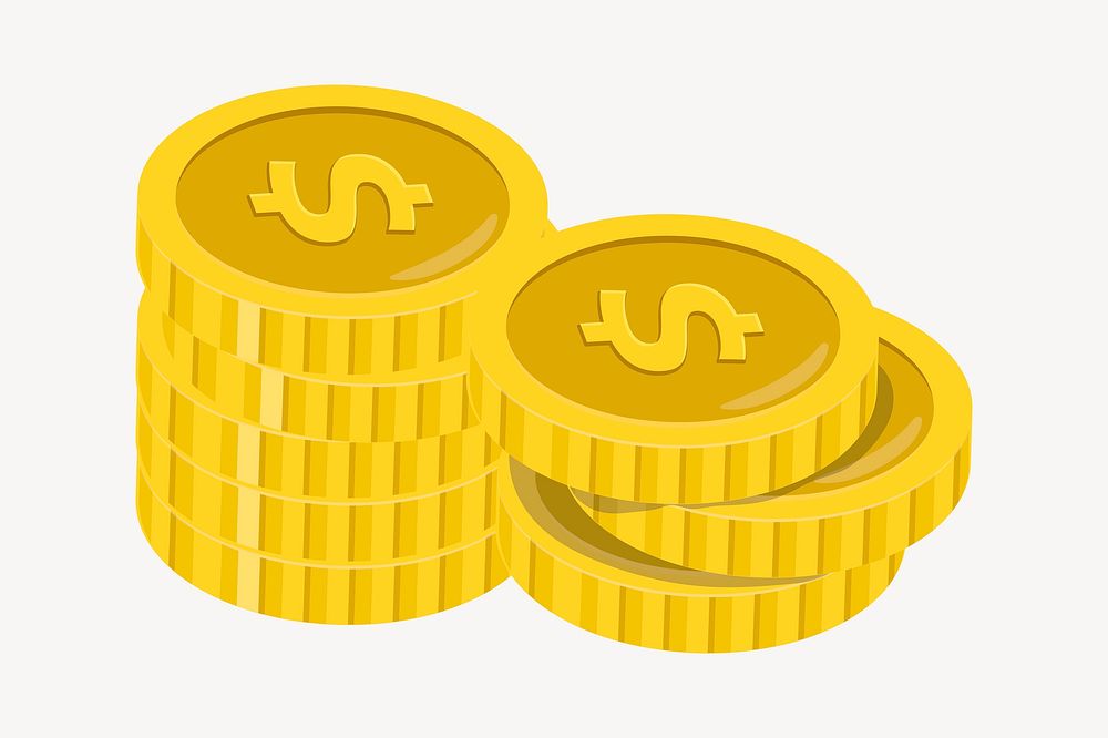 Coin money saving illustration collage element vector