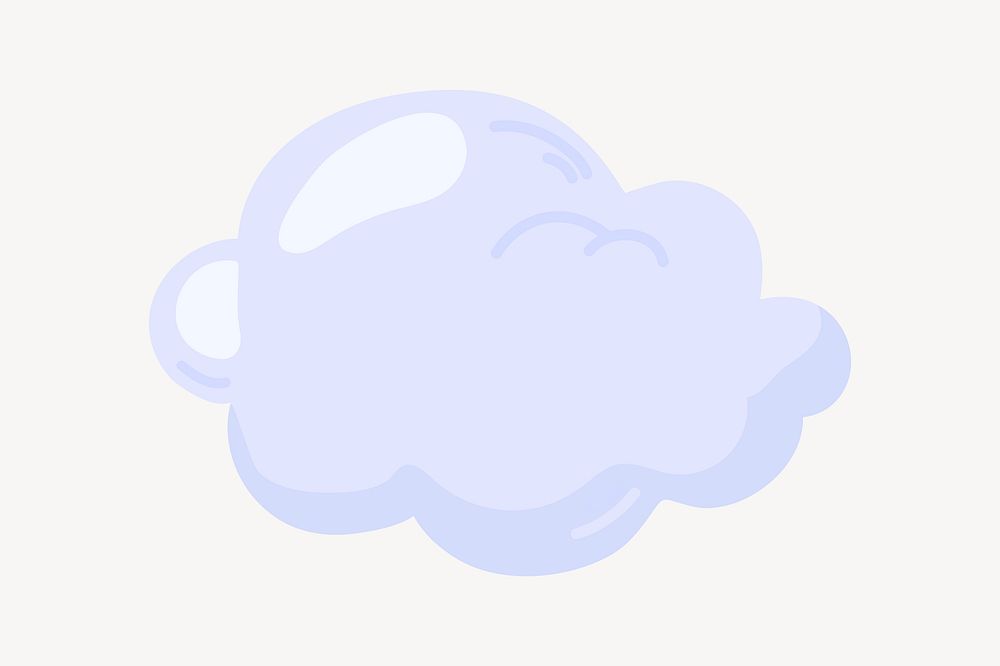 Cloud weather illustration collage element vector