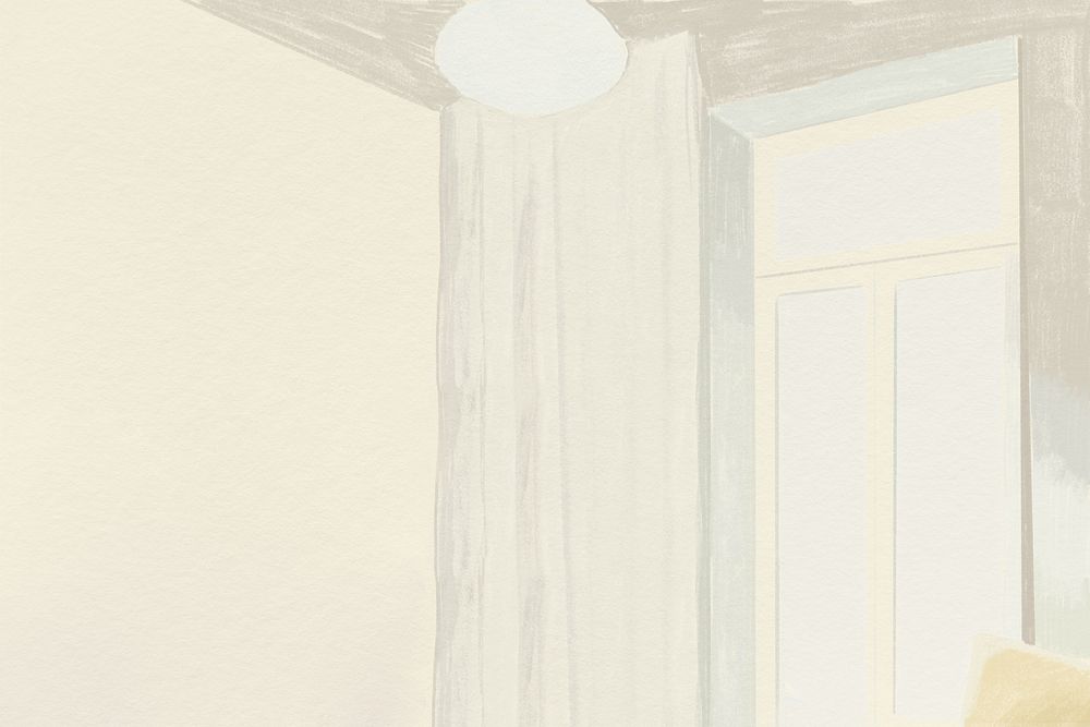 White minimal room illustration background