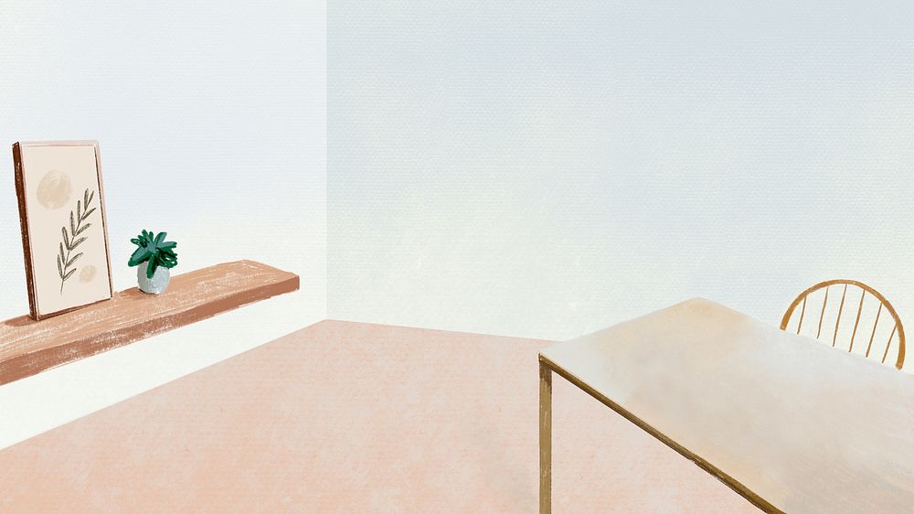 Minimal living room illustration desktop wallpaper