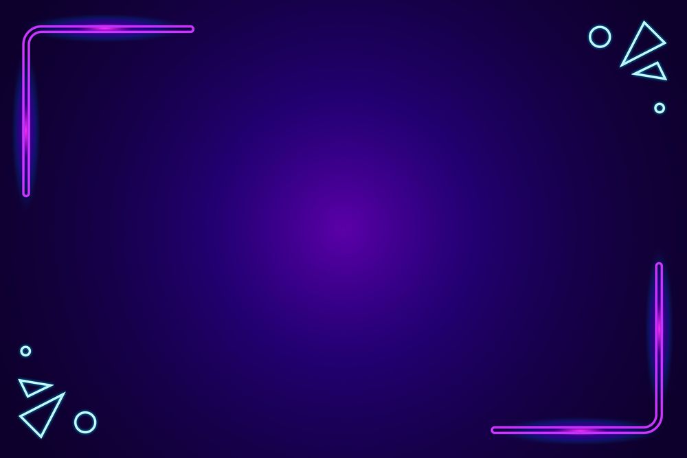 Neon purple border background