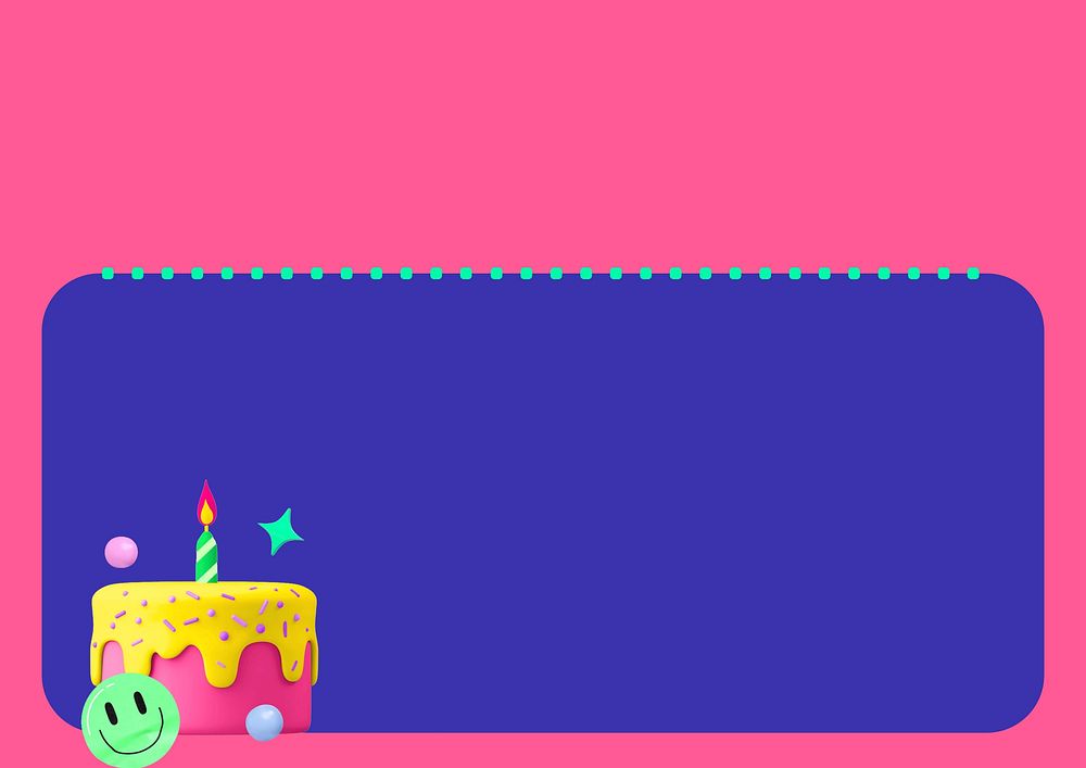 Colorful birthday cake background