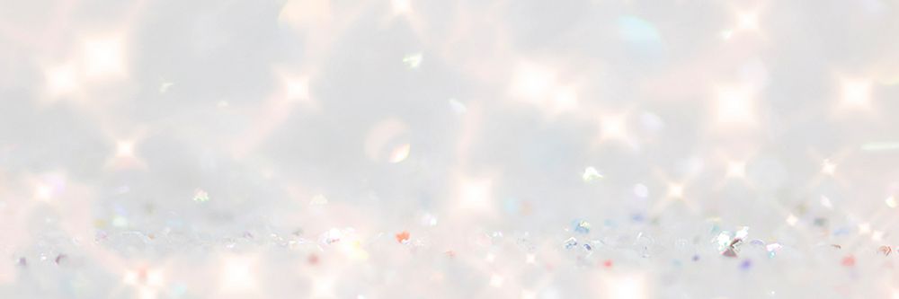 Sparkly glitter aesthetic background, white design