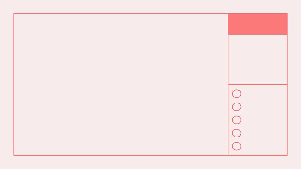 Pink activity log table frame, minimal line art design vector