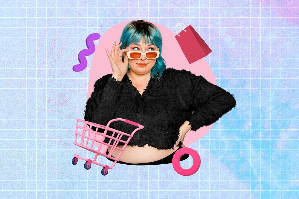 Shopaholic woman, creative remix | Premium Photo - rawpixel