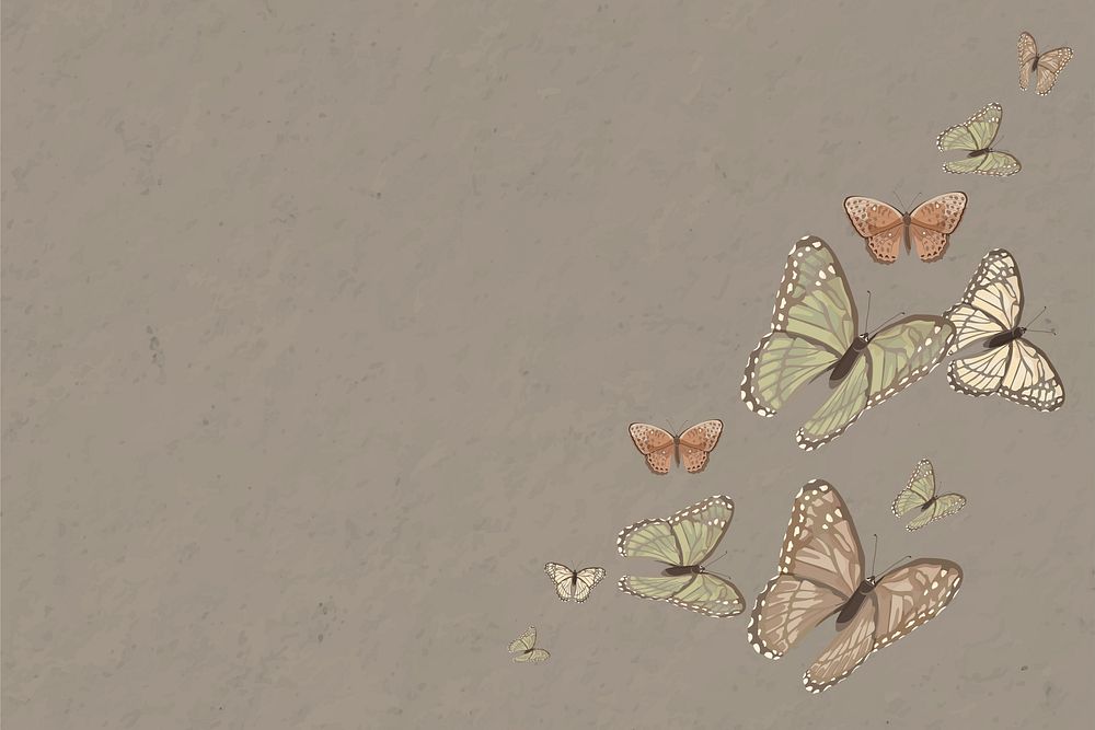 Aesthetic nature butterfly illustration background | Premium Photo ...