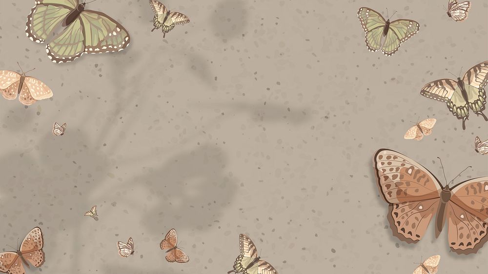 Aesthetic nature butterfly desktop wallpaper