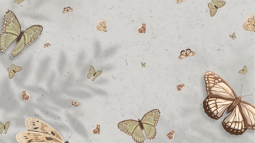 Aesthetic butterfly desktop wallpaper