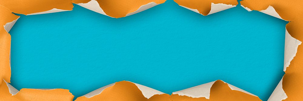 Blue & orange paper hole background