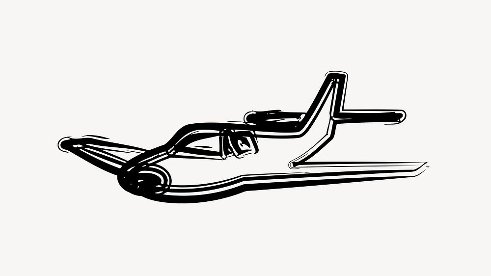 Plane clipart illustration vector. Free public domain CC0 image.