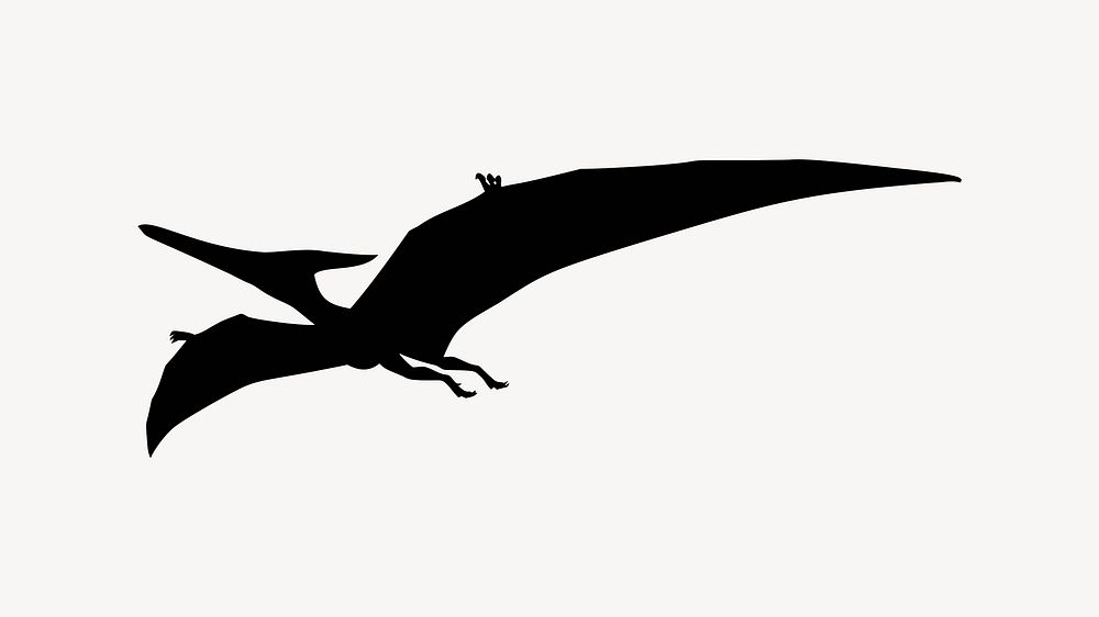 Pteranodon dinosaur silhouette clipart illustration vector. Free public domain CC0 image.