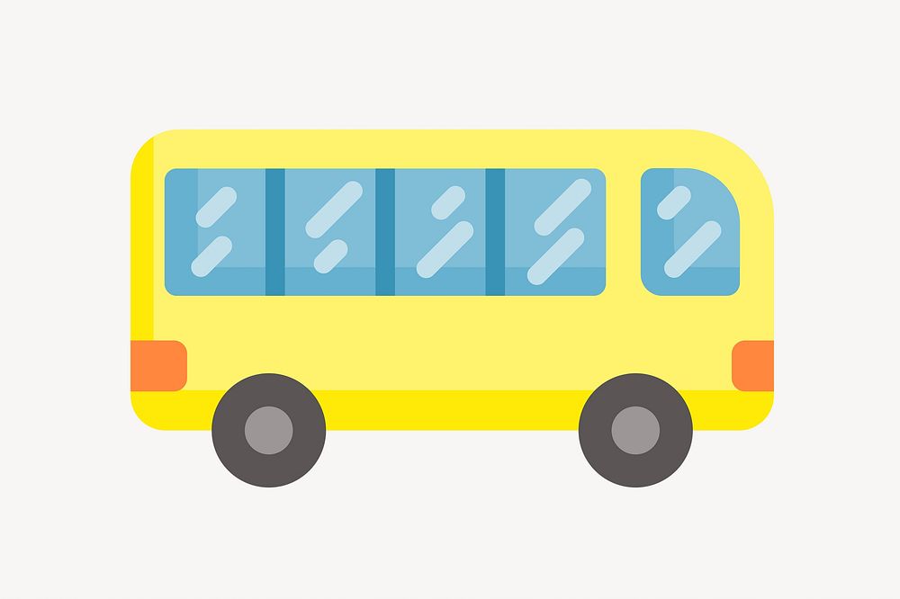 School bus clipart illustration vector. Free public domain CC0 image.