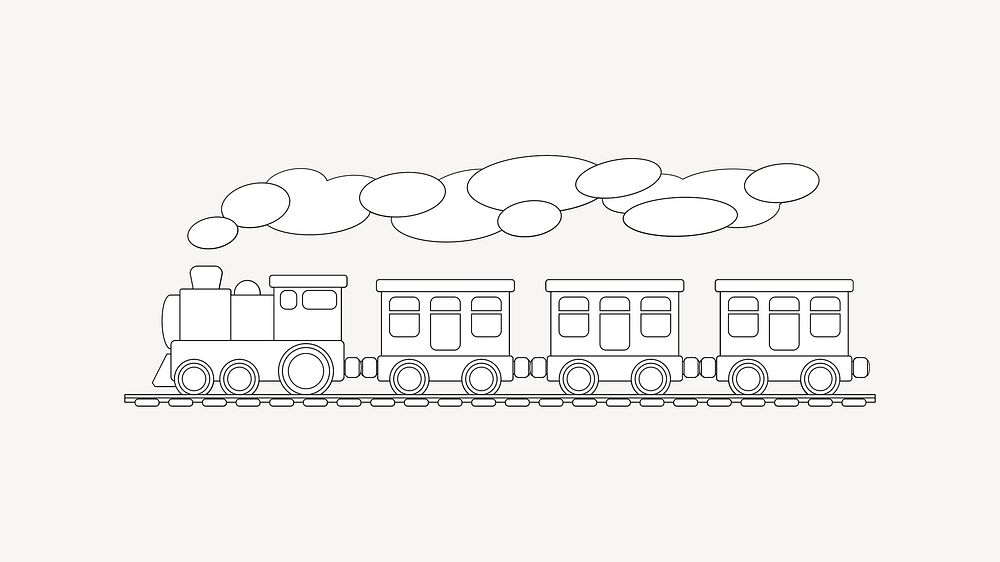 Train clipart illustration vector. Free public domain CC0 image.