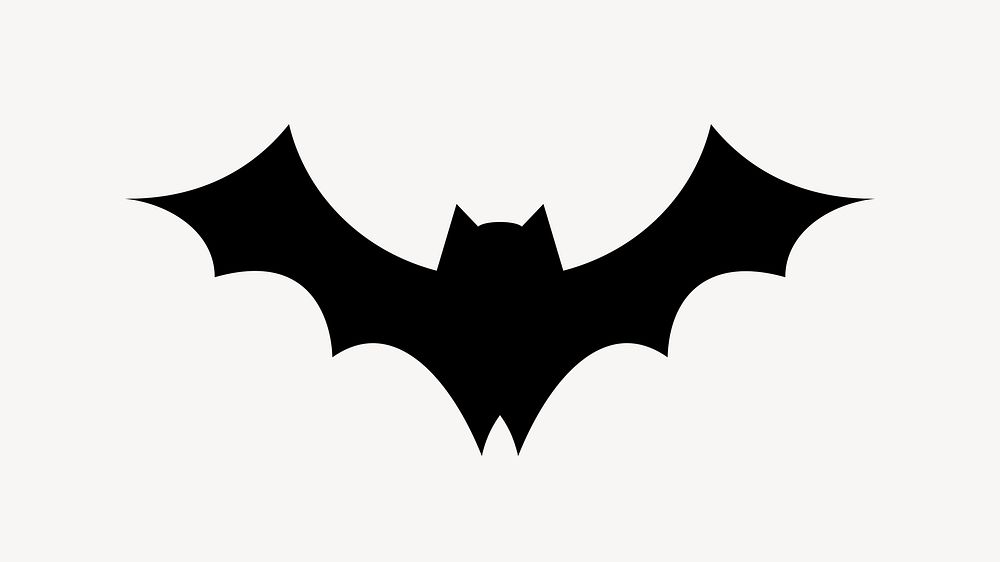 Bat silhouette illustration. Free public domain CC0 image.